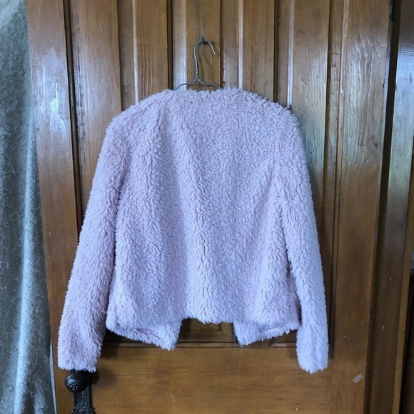 Dusty  Rose Faux Shearling Jacket - Picture 4 of 10